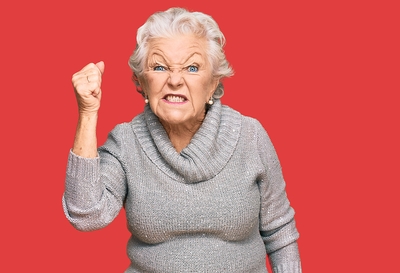Aggressive Elderly Lady