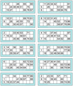 FreePrintablePuzzles Bingo Card Example