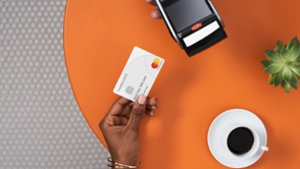 mastercard contactless card and coffee screenshot