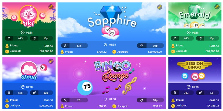 Jackpot Joy bingo rooms screenshot