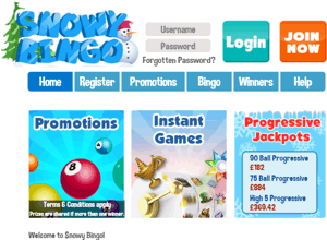 snowy bingo screenshot