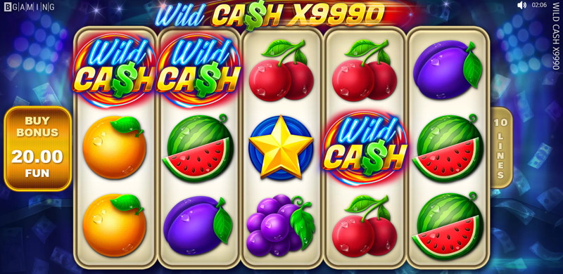 wild cash x9990
